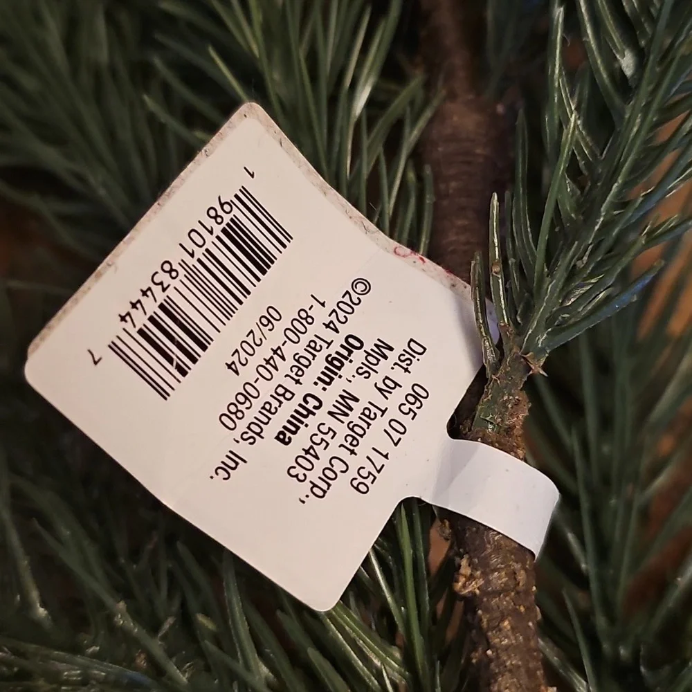 Threshold Artificial Green Pine Branch for Holiday Decor